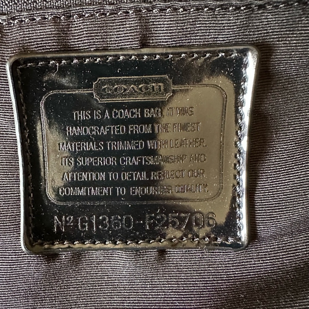 Coach Black Signature C With Python Stripe Should… - image 7